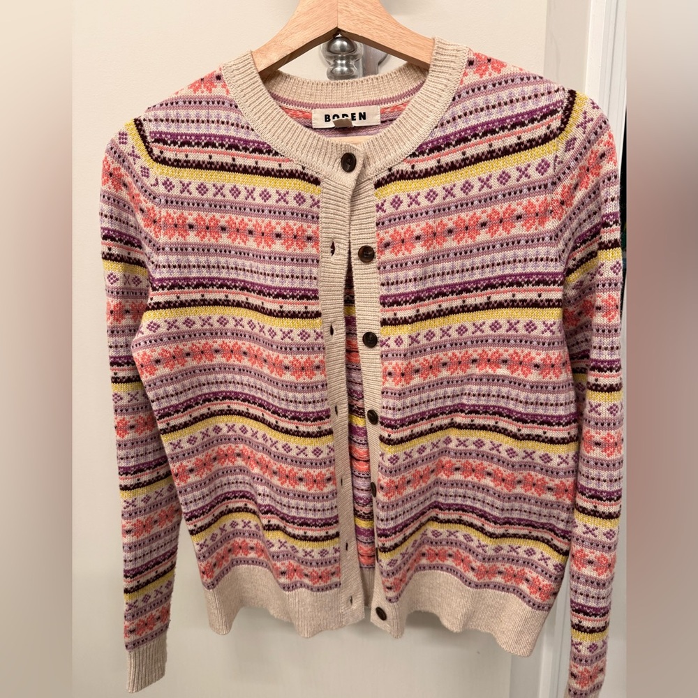 Boden Women’s Fair Isle Cardigan, Small